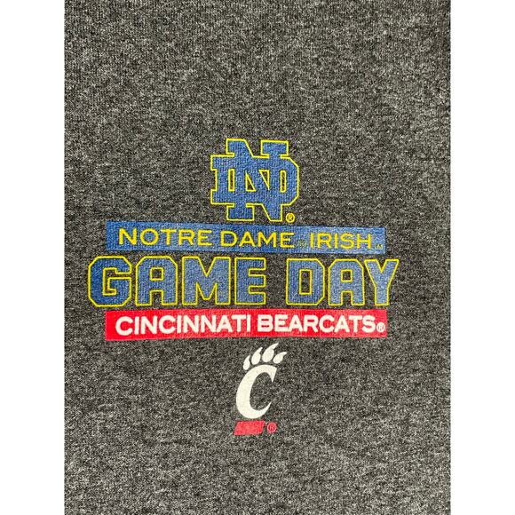 Champion Notre Dame vs. Cincinnati Gameday T-Shirt XL Gray 2021 College Football - Picture 2 of 9